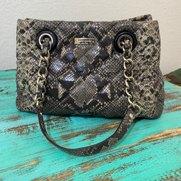kate spade Handbags - Kate Spade Georgina Quilted Snake Handbag